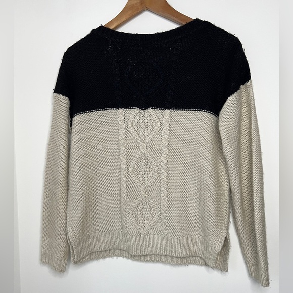 Le Temps Des Cerises Womens Colourblock Cable Knit Cozy Sweater Small - Picture 2 of 11